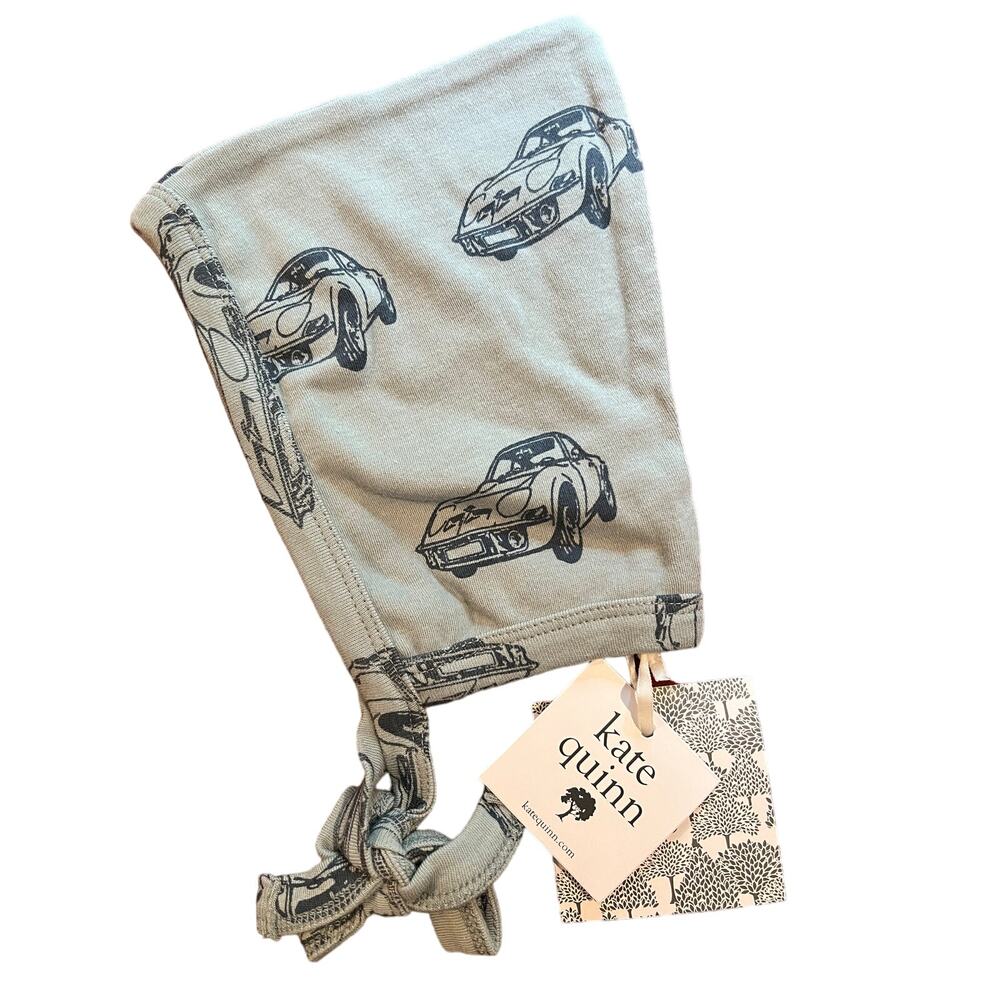 NWT Kate Quinn Cars Organic Cotton Elf Hat 6-12m
